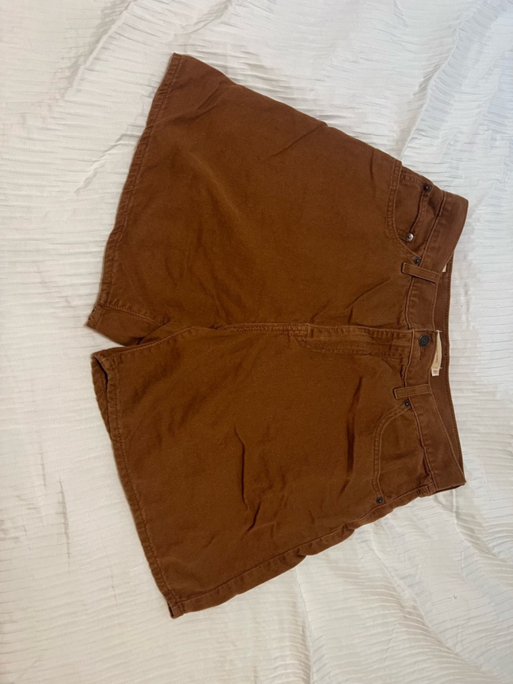 HIGH RISE BAGGY LINEN BLEND LIGHTWEIGHT WOMEN'S SHORTS - Picture 2 of 5